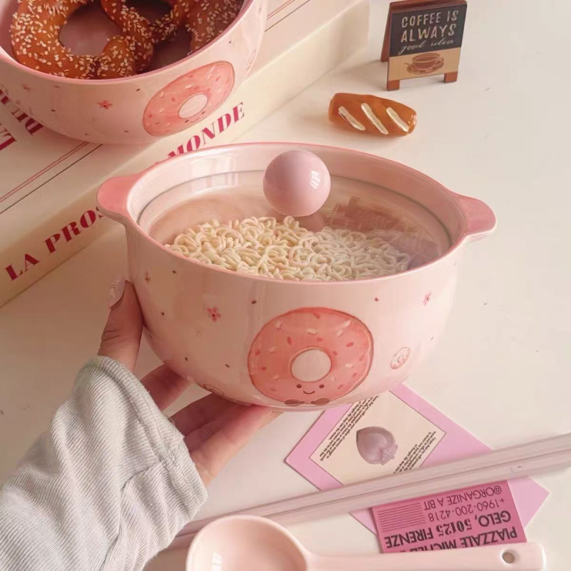 Kerámia tál tésztaételekhez fedővel, két füllel, nagy kapacitású, mikrohullámú sütőben használható