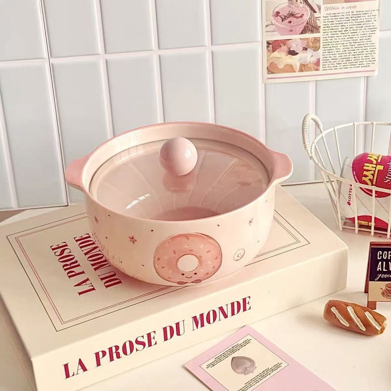 Kerámia tál tésztaételekhez fedővel, két füllel, nagy kapacitású, mikrohullámú sütőben használható