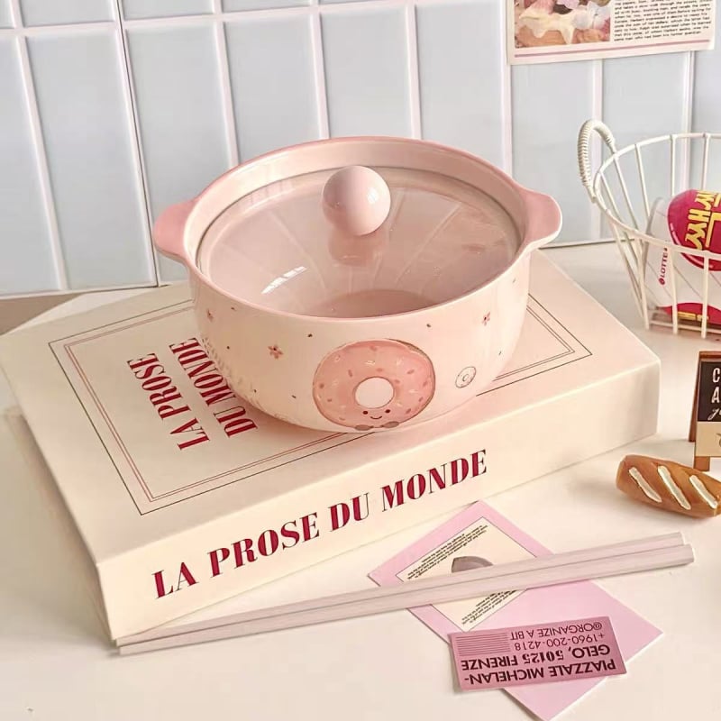 Kerámia tál tésztaételekhez fedővel, két füllel, nagy kapacitású, mikrohullámú sütőben használható