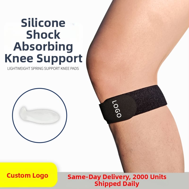 Αθλητικό προστατευτικό γονάτου με ιμάντα επιγονατίδας – διαπερατό, ελαφρύ για τρέξιμο και ποδόσφαιρο, προστασία άρθρωσης