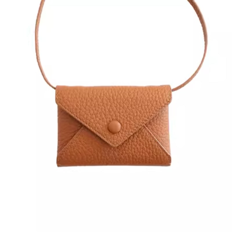 Zsebes pénztárca boríték-stílusú nyakba akasztható kivitel, PU anyag, uniszex, Hoshino Leather Goods