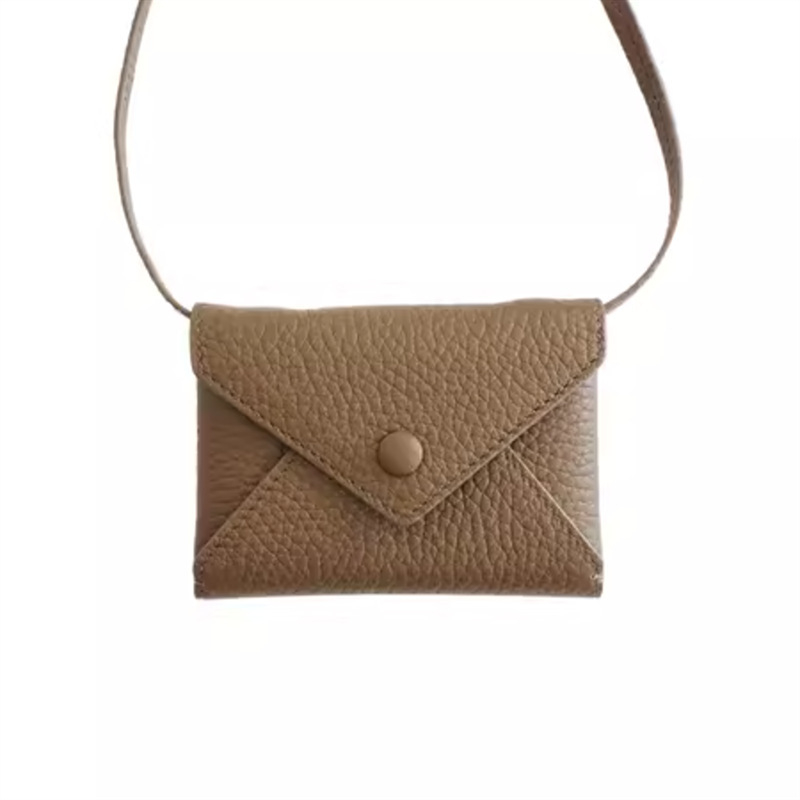 Zsebes pénztárca boríték-stílusú nyakba akasztható kivitel, PU anyag, uniszex, Hoshino Leather Goods