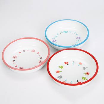 Dragonfly емайлирана плоча, кръгла с флорална шарка, с печатано лого, възможност за персонализация на обработката, подходяща за хранене