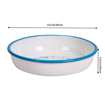 Dragonfly емайлирана плоча, кръгла с флорална шарка, с печатано лого, възможност за персонализация на обработката, подходяща за хранене