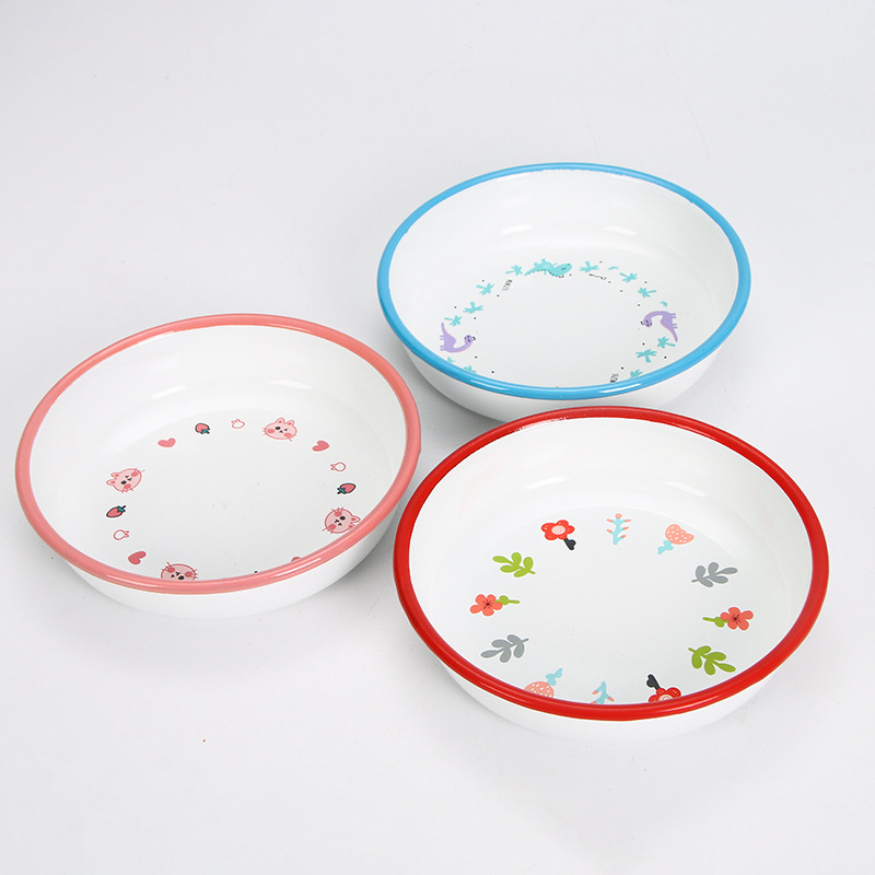 Dragonfly емайлирана плоча, кръгла с флорална шарка, с печатано лого, възможност за персонализация на обработката, подходяща за хранене