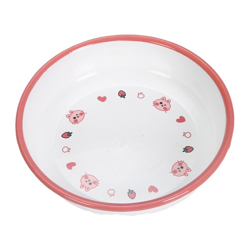 Dragonfly емайлирана плоча, кръгла с флорална шарка, с печатано лого, възможност за персонализация на обработката, подходяща за хранене