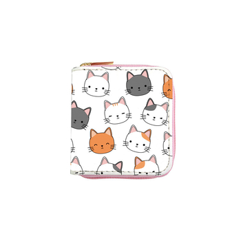 PU кожен монетник с животински модел, дамски стил за бизнес‑пътуване, джобове за монети, карти и ID