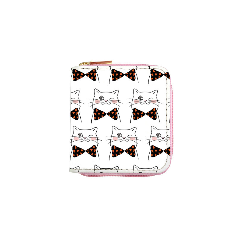 PU кожен монетник с животински модел, дамски стил за бизнес‑пътуване, джобове за монети, карти и ID