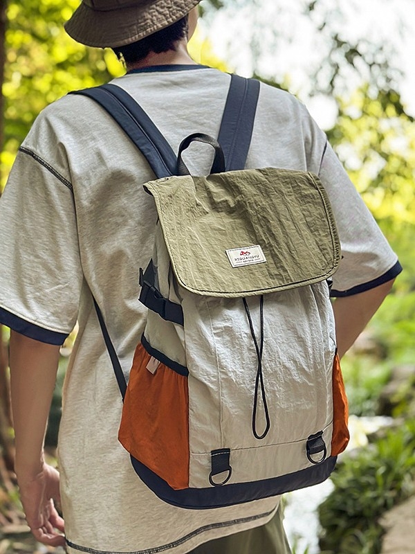 Kültéri sportokra tervezett sporttáska, nylon, vízálló, légáteresztő, kopásálló, görbült vállpántok