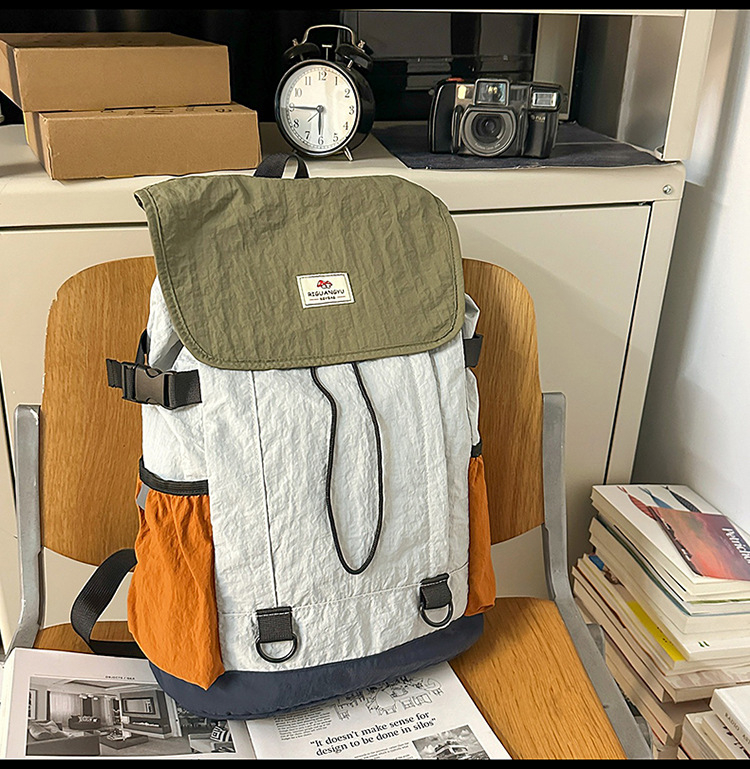 Kültéri sportokra tervezett sporttáska, nylon, vízálló, légáteresztő, kopásálló, görbült vállpántok