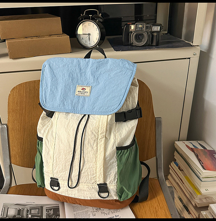 Kültéri sportokra tervezett sporttáska, nylon, vízálló, légáteresztő, kopásálló, görbült vállpántok