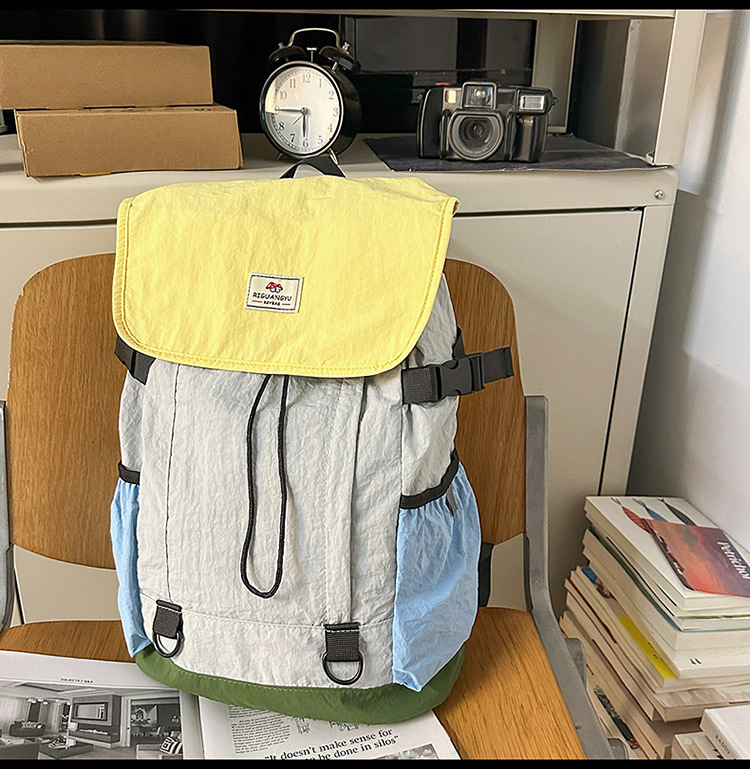 Kültéri sportokra tervezett sporttáska, nylon, vízálló, légáteresztő, kopásálló, görbült vállpántok