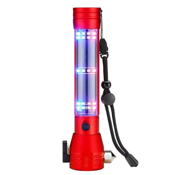 Višenamjenski autosigurnosni alat: čekić za razbijanje prozora, radna svjetiljka, aluminijska legura, 2000 mAh baterija, napajanje putem punjenja, LED + žarulja, ugrađeni power bank, domet 200-500 m