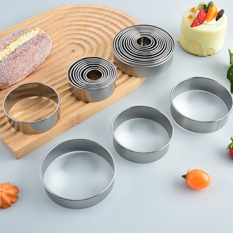 Set okruglih kalupa za mousse od 430 nerđajućeg čelika, kalup za pečenje, podrijetlo Yangjiang