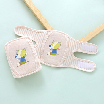 Mini angel térdvédők gyerekeknek, 0-3 évesek, pamut anyag, rajzolt minta, Velcro zárás, esés elleni védelem