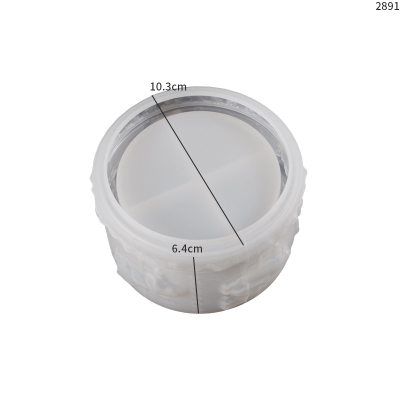 Silicone mold za epoksidnu smolu – kružnog oblika s reljefnim drvenim konjem, moderan minimalistički stil, pogodno za gips i smolu