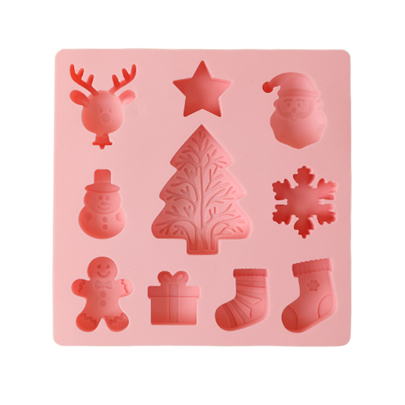 Silikonska kalupa za kolače za Božić sa siluetama Snježnog čovjeka i Gingerbread mana za DIY pečenje