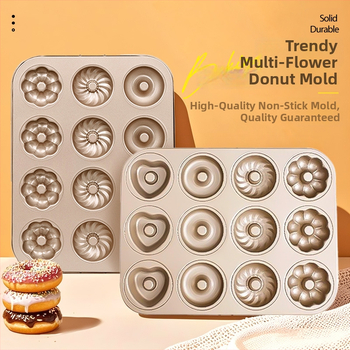 Mittekleepuvad vormid sõõrikute jaoks, ploomiõie disain, süsinikterasest küpsetamiseks, 6 või 12 kambriga