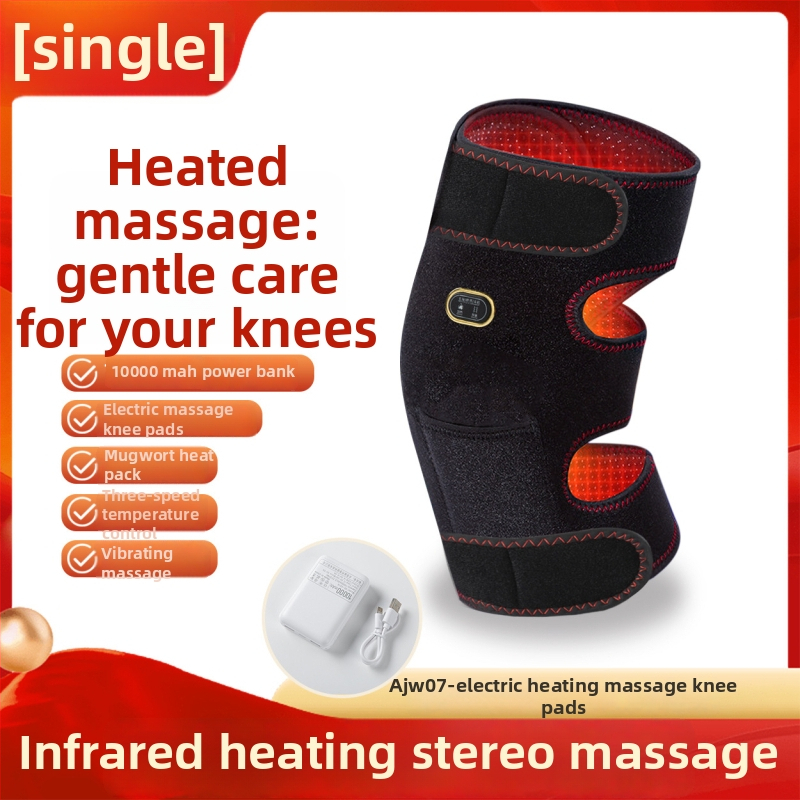 Elektrinės kelio pagalvėlės masažas su šiltu kompresu ir vibracijos terapija; temperatūros diapazonas 55–72°C; galia 10W; įtampa 5V; svoris 600g