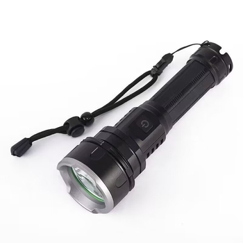 Lanternă LED cu corp din aliaj de aluminiu, 1800 mAh, 10 W, rotație la 360°, rază 200-500 m