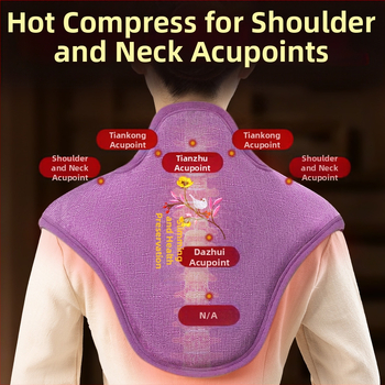 Pečių ir kaklo karšto kompreso maišelis su elektriniu šildymu, jūros druska ir nerafinuotos druskos paketėlis namų kaklo stuburo priežiūrai
