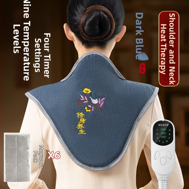 Pečių ir kaklo karšto kompreso maišelis su elektriniu šildymu, jūros druska ir nerafinuotos druskos paketėlis namų kaklo stuburo priežiūrai