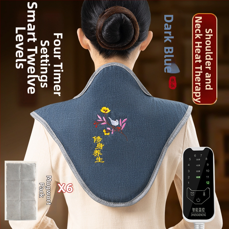 Pečių ir kaklo karšto kompreso maišelis su elektriniu šildymu, jūros druska ir nerafinuotos druskos paketėlis namų kaklo stuburo priežiūrai