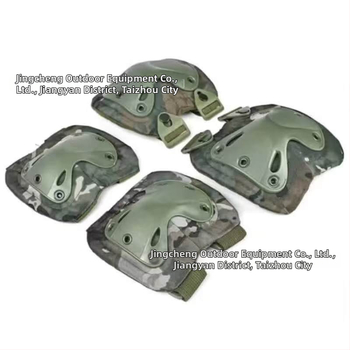 Kamuflovaný taktický set chráničov kolien a lakťov – ochranný výstroj pre vonkajšie plazenie a cyklistiku, štvordielny set, Dragon Scale Decision, dospelí, leto 2021