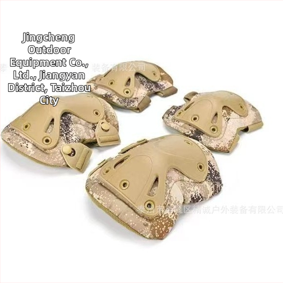 Kamuflovaný taktický set chráničov kolien a lakťov – ochranný výstroj pre vonkajšie plazenie a cyklistiku, štvordielny set, Dragon Scale Decision, dospelí, leto 2021