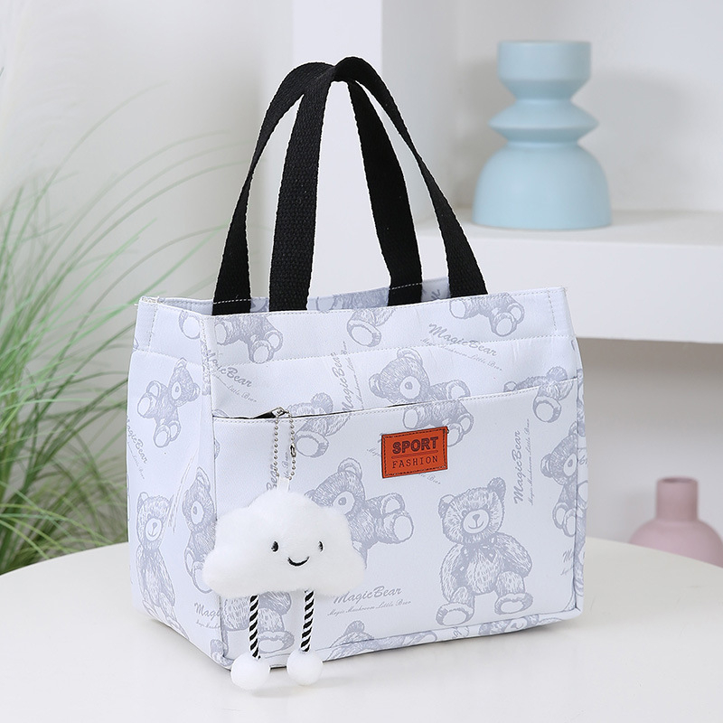 Geantă de mână, stil urban minimalist, material Oxford, formă orizontal pătrată, fermoar, buzunar interior pentru ID