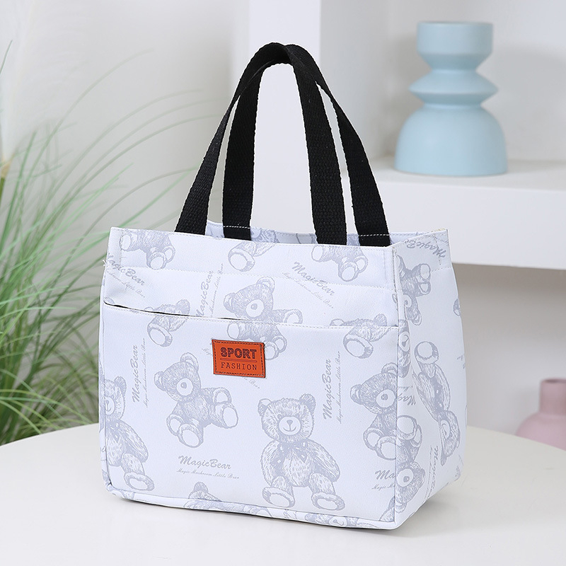 Geantă de mână, stil urban minimalist, material Oxford, formă orizontal pătrată, fermoar, buzunar interior pentru ID