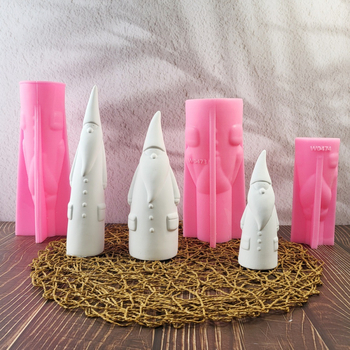 Formă din silicon cu Moș Crăciun pentru fondant, DIY decor tort, formă neregulată