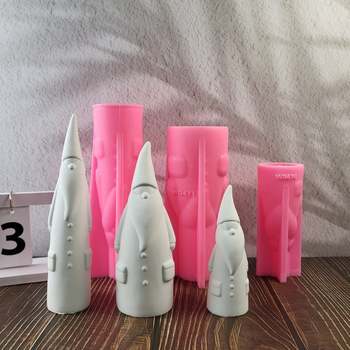 Formă din silicon cu Moș Crăciun pentru fondant, DIY decor tort, formă neregulată