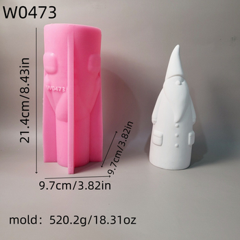 Formă din silicon cu Moș Crăciun pentru fondant, DIY decor tort, formă neregulată