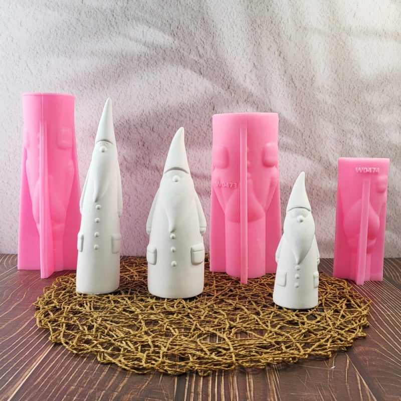 Formă din silicon cu Moș Crăciun pentru fondant, DIY decor tort, formă neregulată