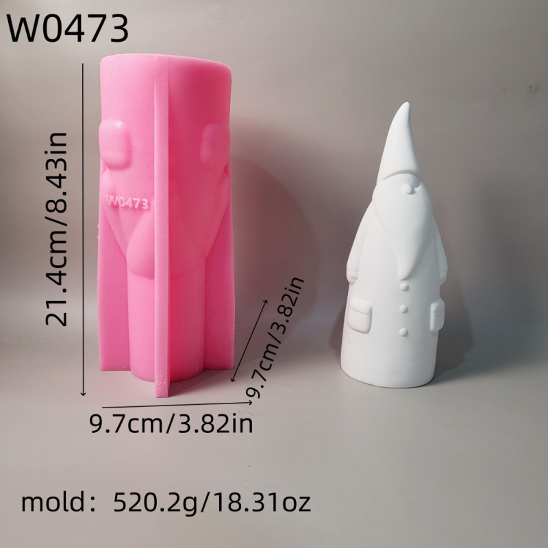 Formă din silicon cu Moș Crăciun pentru fondant, DIY decor tort, formă neregulată