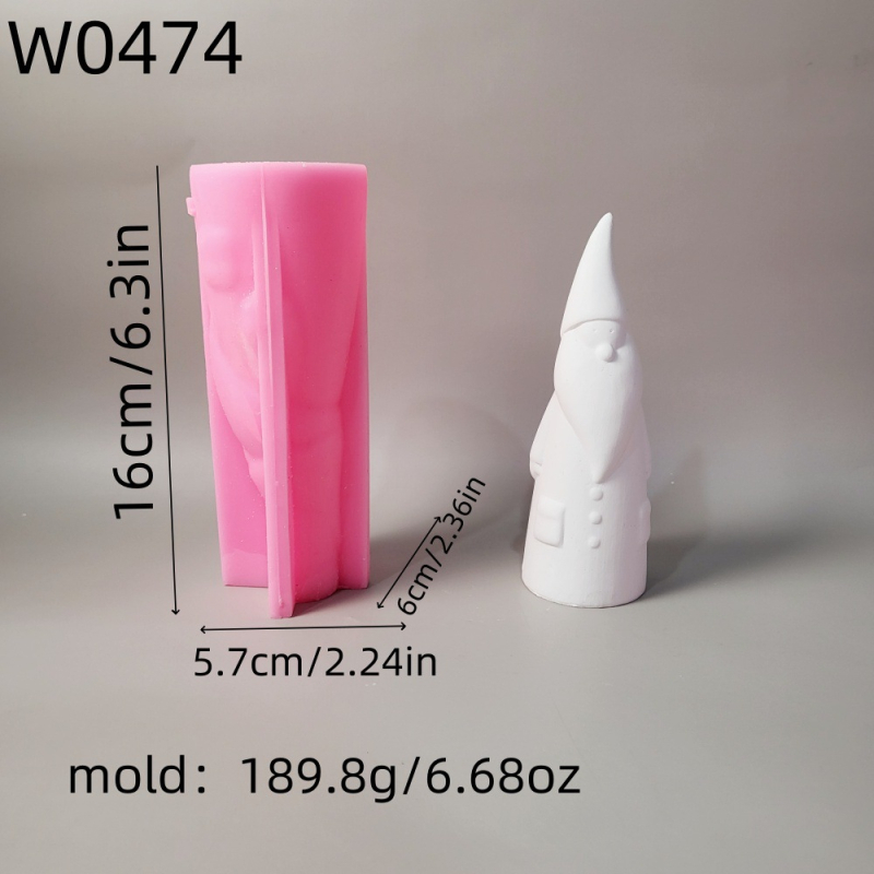 Formă din silicon cu Moș Crăciun pentru fondant, DIY decor tort, formă neregulată