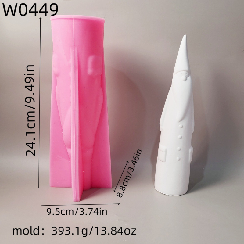 Formă din silicon cu Moș Crăciun pentru fondant, DIY decor tort, formă neregulată