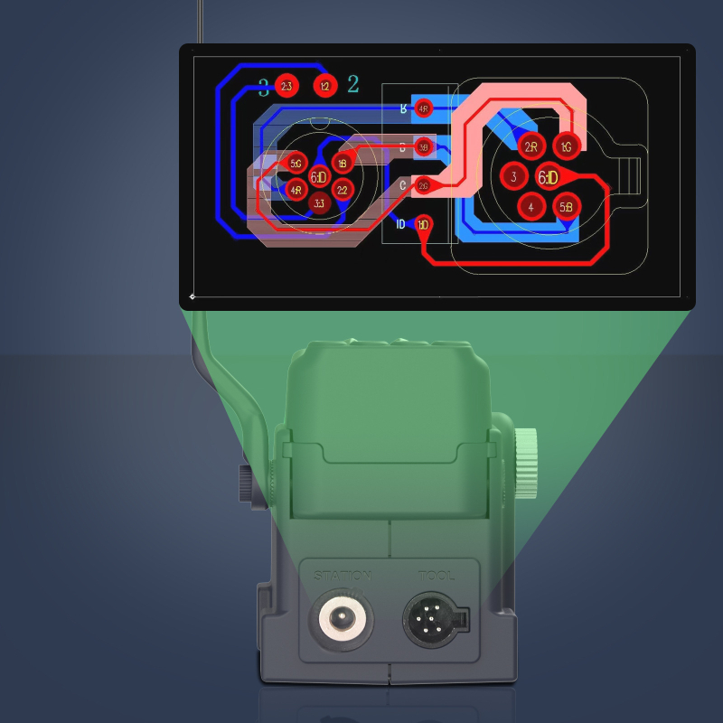 HANDSKIT Suport metal pentru lipitor 210/245 – Multifuncțional (Material: Fier; Diametru deschidere: Ø5; Adâncime canelă: 4; Dimensiune canelă internă: 52)
