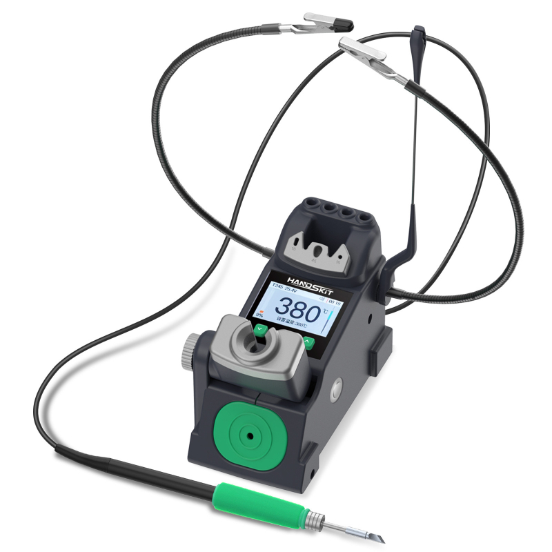 HANDSKIT Suport metal pentru lipitor 210/245 – Multifuncțional (Material: Fier; Diametru deschidere: Ø5; Adâncime canelă: 4; Dimensiune canelă internă: 52)