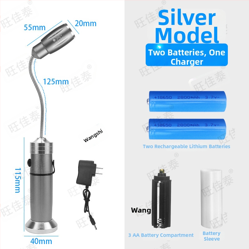 LED darba gaismas CNC iekārtām ar uzlādes akumulatoru, stipru magnētisko stiprinājumu, pārnēsājams remonta darbiem