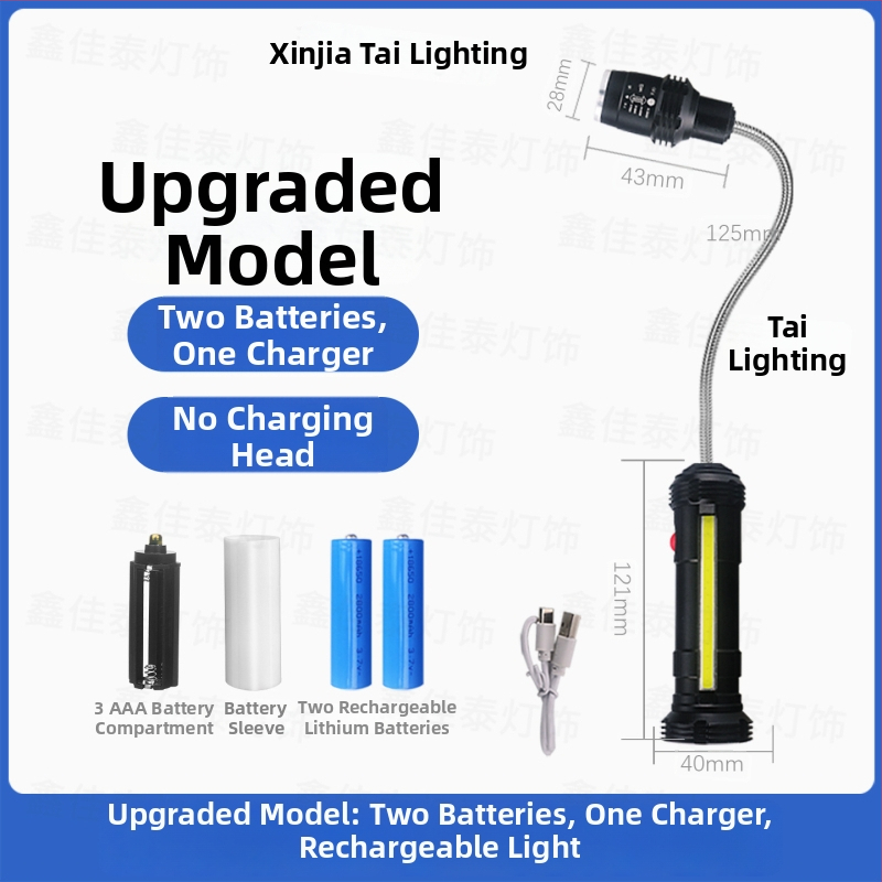 LED darba gaismas CNC iekārtām ar uzlādes akumulatoru, stipru magnētisko stiprinājumu, pārnēsājams remonta darbiem