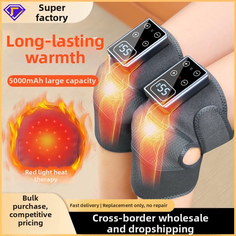 Μασάζ γόνατος με θέρμανση πολλών ζωνών για γόνατο, ώμο και αγκώνα · ευφυής έλεγχος θερμοκρασίας με 3 λειτουργίες · θέρμανση 45–65°C · ισχύς 7.5W, 5V/2A · θερμή συμπίεση μασάζ