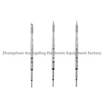 C210 litavimo antgalis; varis, be švino; antgalio formos: pointed head / knife head / curved head; temperatūros diapazonas 0–500°C; maksimali galia 150W; suderinamas su GVM/JBC/OSS/T26 stotelėmis