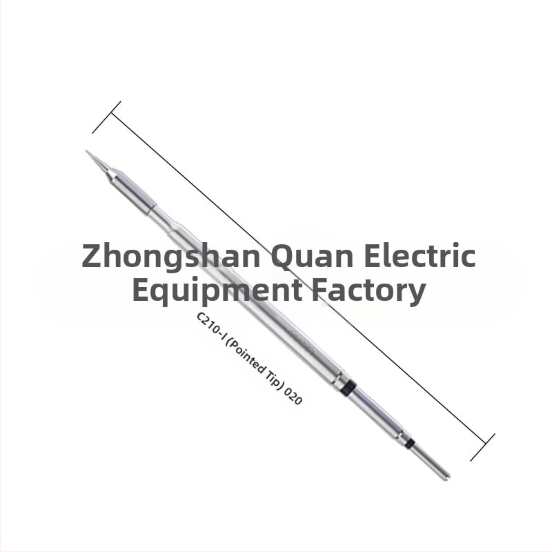 C210 litavimo antgalis; varis, be švino; antgalio formos: pointed head / knife head / curved head; temperatūros diapazonas 0–500°C; maksimali galia 150W; suderinamas su GVM/JBC/OSS/T26 stotelėmis
