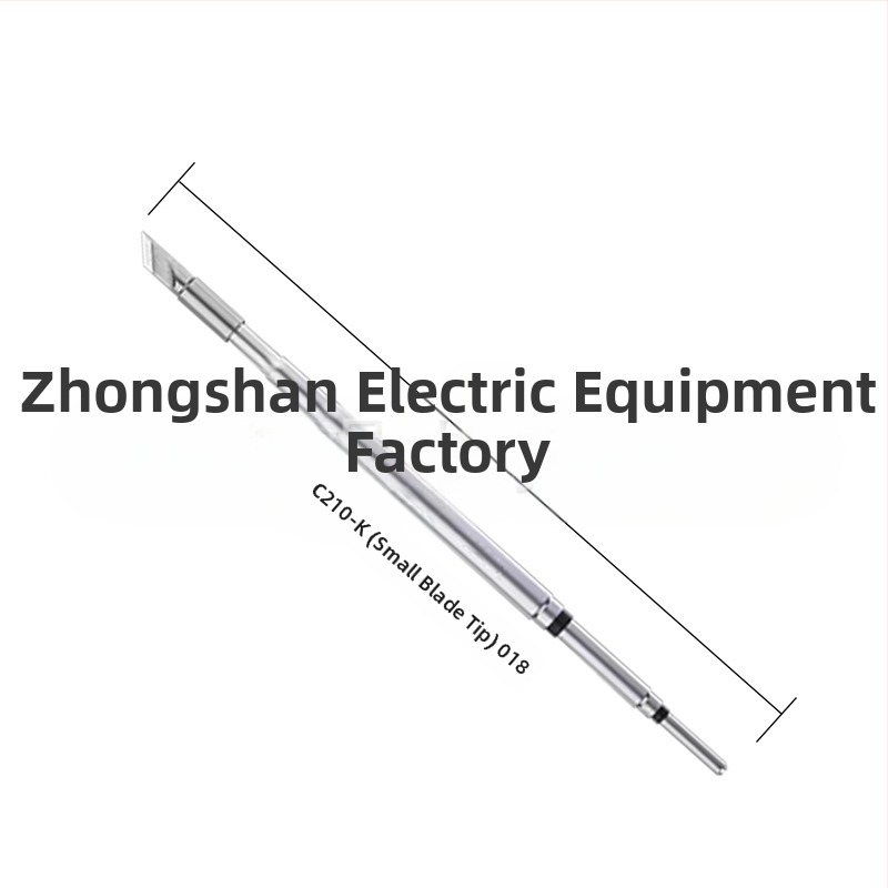 C210 litavimo antgalis; varis, be švino; antgalio formos: pointed head / knife head / curved head; temperatūros diapazonas 0–500°C; maksimali galia 150W; suderinamas su GVM/JBC/OSS/T26 stotelėmis