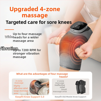 Kopefy KPF-Knee13 Ηλεκτρικός μασάζ γόνατος με θέρμανση – Πολυλειτουργικός θερμικός συμπιεστής με μασάζ 3 επιπέδων και θέρμανση 5 επιπέδων, κατάλληλο για ηλικιωμένους και ενήλικες μέσης ηλικίας