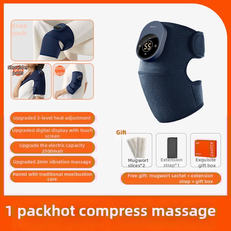 Kopefy KPF-Knee13 Ηλεκτρικός μασάζ γόνατος με θέρμανση – Πολυλειτουργικός θερμικός συμπιεστής με μασάζ 3 επιπέδων και θέρμανση 5 επιπέδων, κατάλληλο για ηλικιωμένους και ενήλικες μέσης ηλικίας