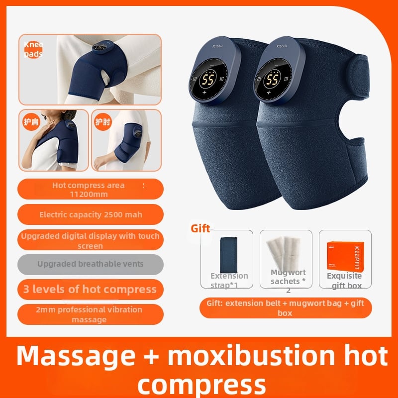 Kopefy KPF-Knee13 Ηλεκτρικός μασάζ γόνατος με θέρμανση – Πολυλειτουργικός θερμικός συμπιεστής με μασάζ 3 επιπέδων και θέρμανση 5 επιπέδων, κατάλληλο για ηλικιωμένους και ενήλικες μέσης ηλικίας