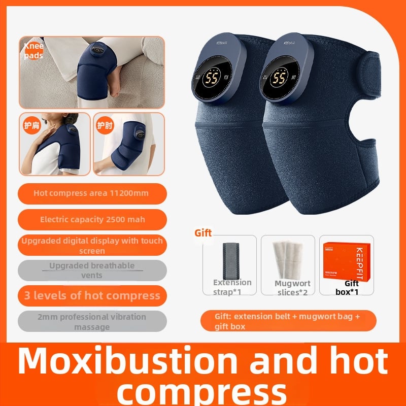 Kopefy KPF-Knee13 Ηλεκτρικός μασάζ γόνατος με θέρμανση – Πολυλειτουργικός θερμικός συμπιεστής με μασάζ 3 επιπέδων και θέρμανση 5 επιπέδων, κατάλληλο για ηλικιωμένους και ενήλικες μέσης ηλικίας